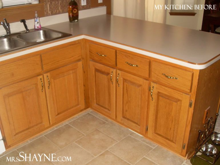 Kitchen Remodel: Painted Oak Cabinets, New Countertops & SS App