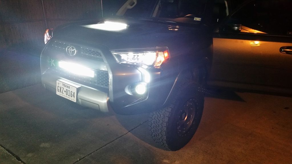 Install of 5th Gen Hood Scoop LED Lighter Toyota 4Runner Forum
