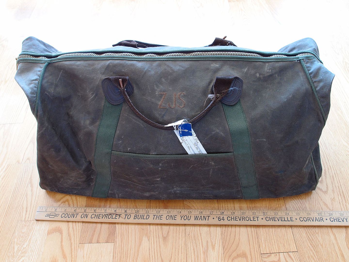 Vintage Ll Bean Waxed Canvas Duffle Bag Xl Big Shoulder Strap Backpack Tote Ebay 4230
