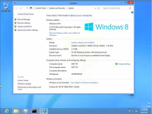 windows 8wwwproinfozonecom Download Windows 8 Professional Full Version With Product Key