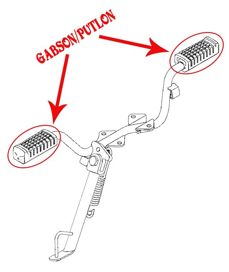 kawasaki fury footrest