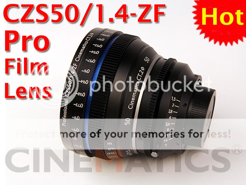 Customized full frame cine lens film CZS50/1.4 ZF nikon mount DSLR