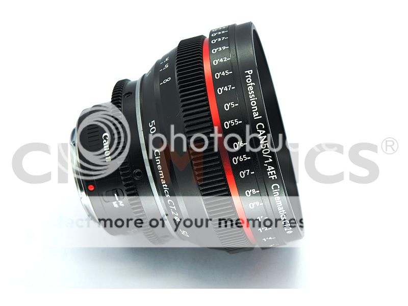 Customized Full Frame Cine Lens CAN50 1 4 EF Canon EF Mount DSLR Photography NE
